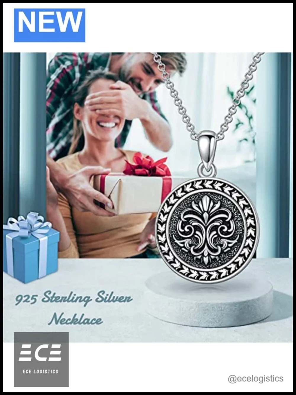 925 Sterling Silver Lotus Pendant Necklace Adjustable Flower Jewelry Gift for